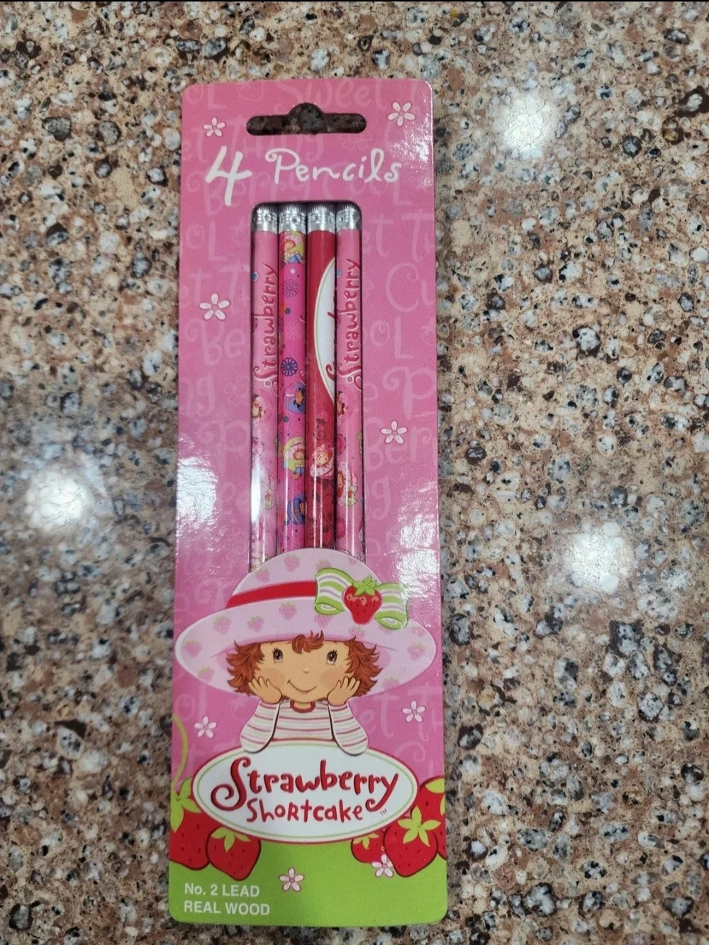 Vintage Strawberry Shortcake  Pencil Set - 4-Pack